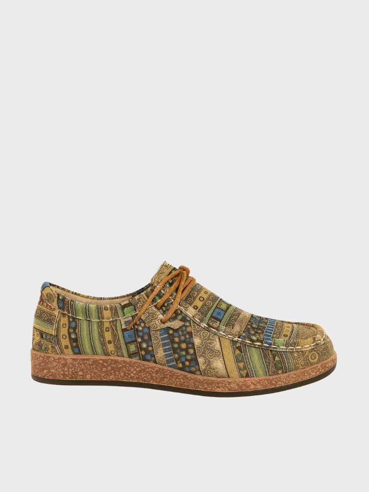 Damen Vintage Geometrisch Gedruckte Schuhe