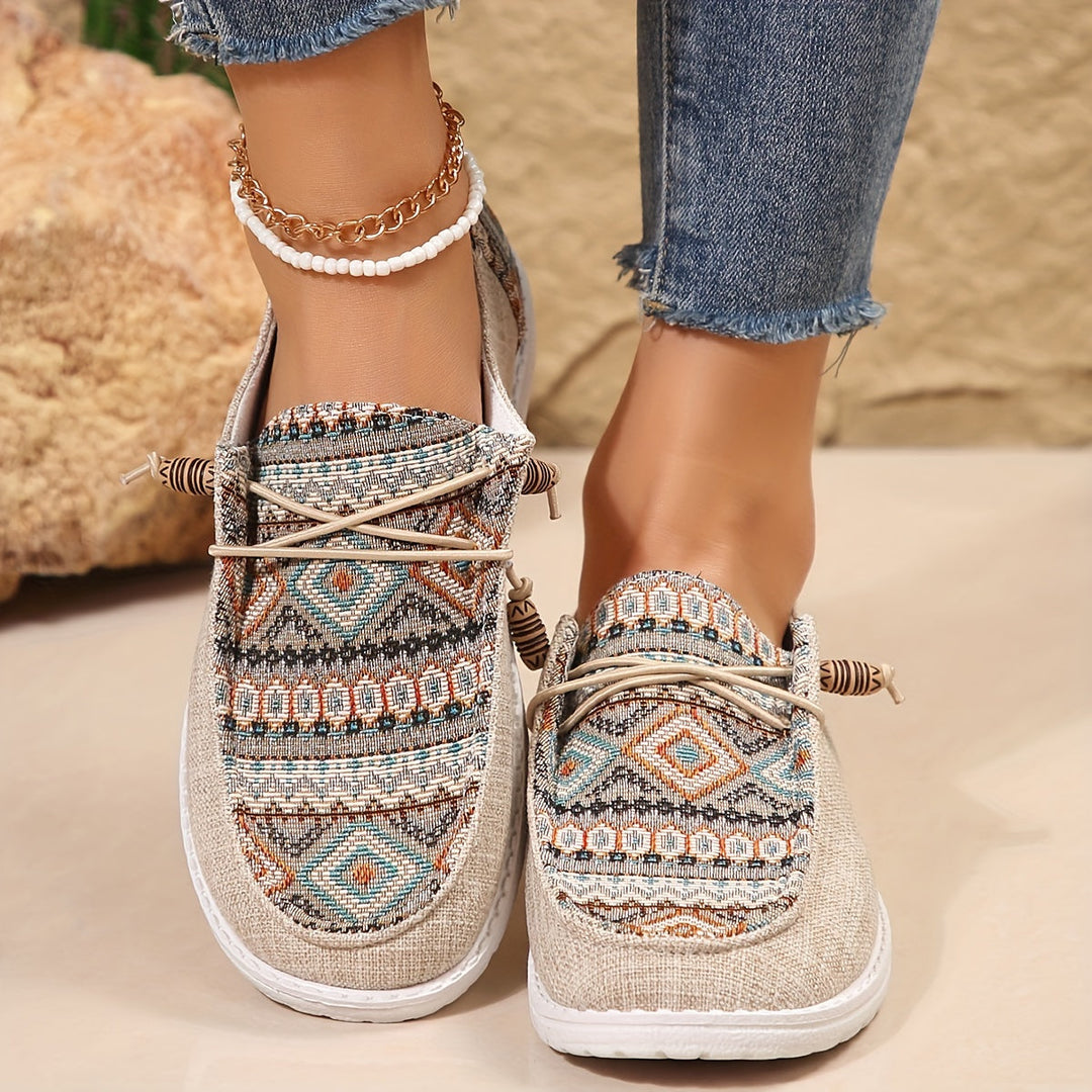 Damen Vintage Geometrische Schuhe