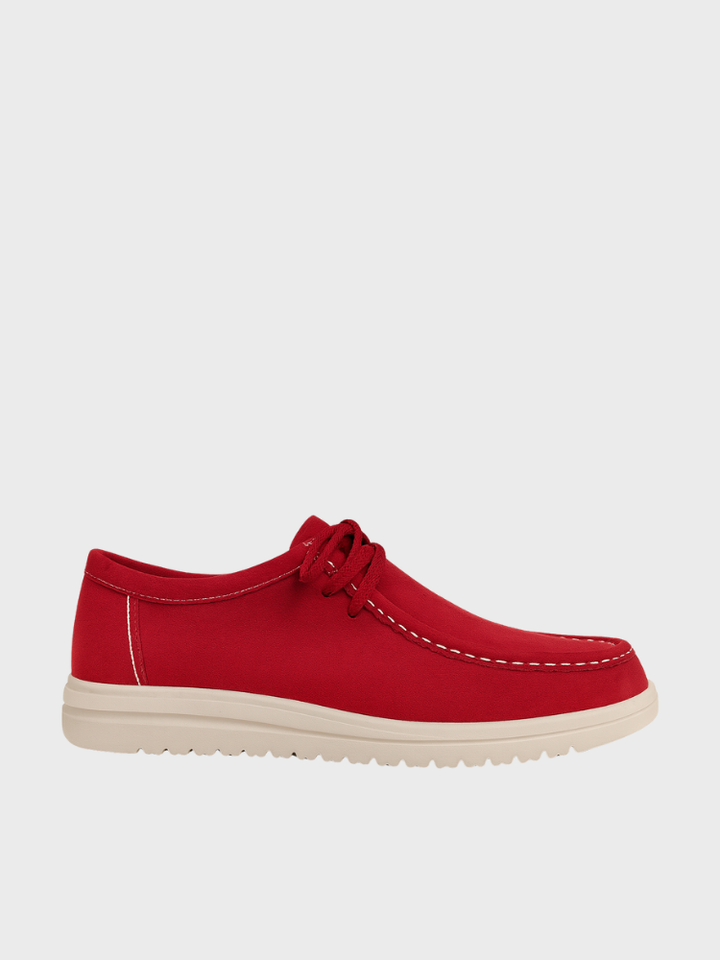 Damen Vintage Schnür-Mokassinschuhe