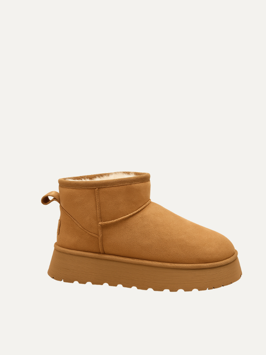 Damen Klassische Plattformstiefel mit Dicke Sohle