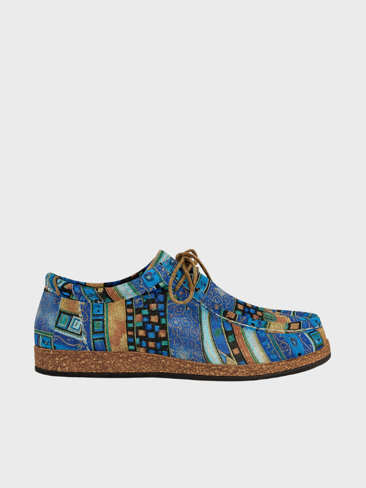 Damen Vintage Boho SchnürSchuhe