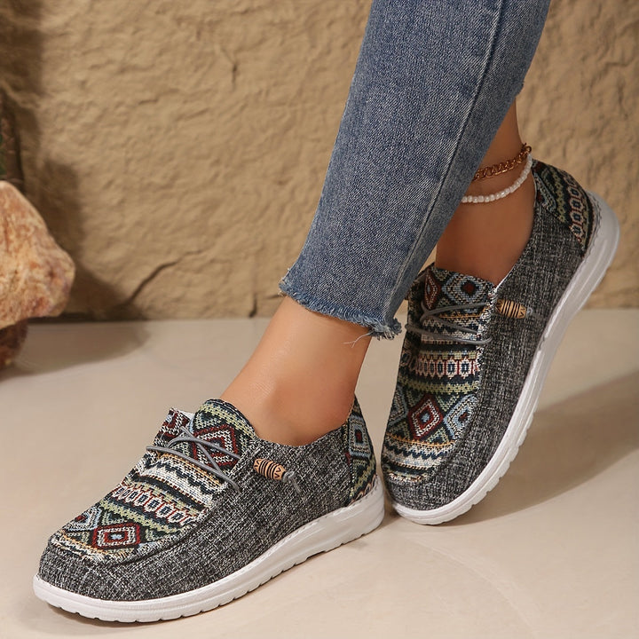 Damen Vintage Geometrische Schuhe