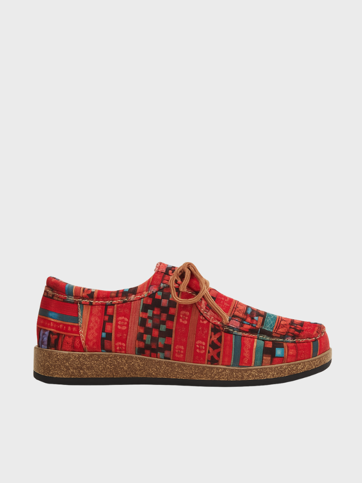 Damen Vintage Boho SchnürSchuhe