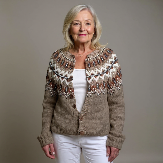 Adeline | Vintage Isländische Strickjacke